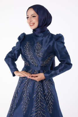 Taşlı Prenses abiye Lacivert - 26250 - 3