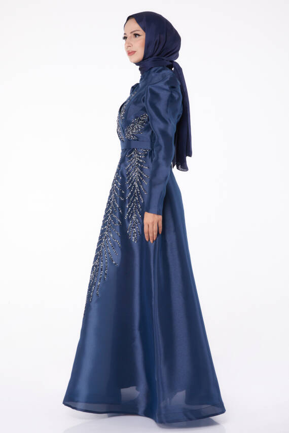 Taşlı Prenses abiye Lacivert - 26250 - 4