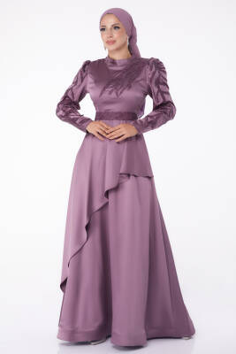 Taşlı Prenses abiye Mor - 26252 