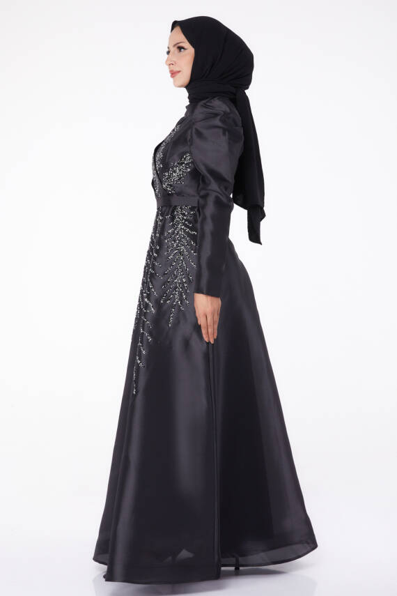 Taşlı Prenses abiye Siyah - 26250 - 4