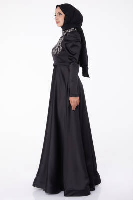 Taşlı Prenses abiye Siyah - 26251 - 4