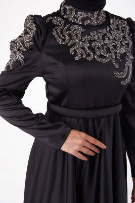 Taşlı Prenses abiye Siyah - 26251 - 6