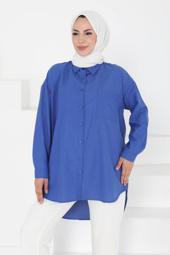 Tek Cepli Gömlek Saks - 27087 - 3