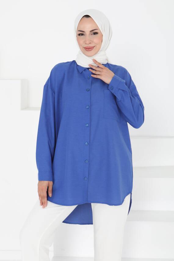 Tek Cepli Gömlek Saks - 27087 - 4