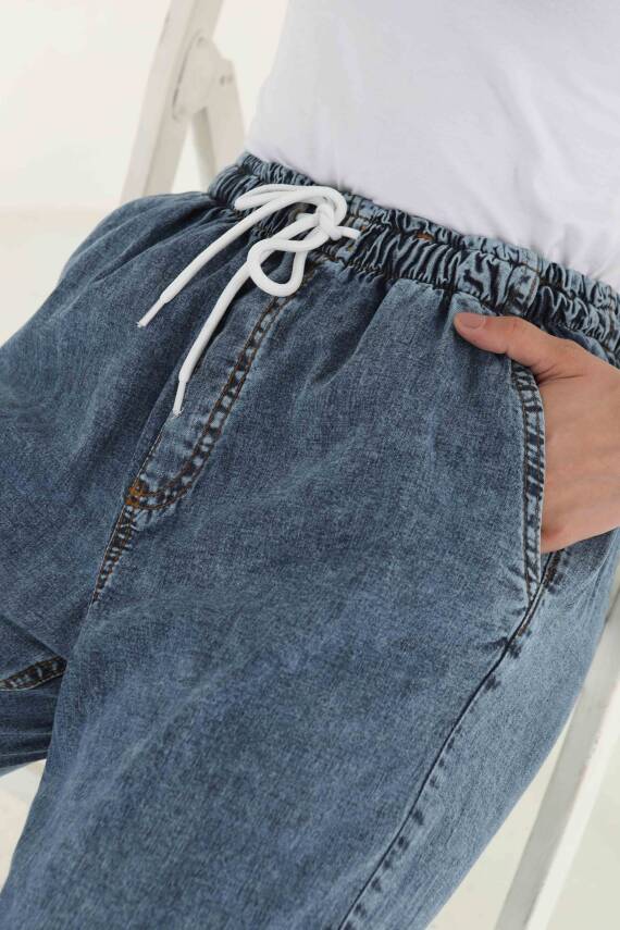 Tensel Pantolon Koyu Mavi - 27163 - 6