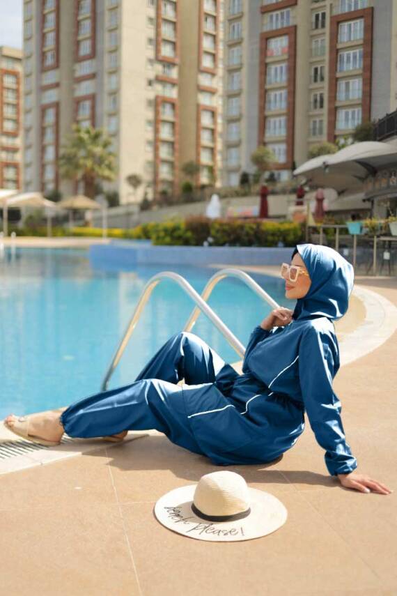 Tesettür Mayo Takımı Indigo - 27096 - 2