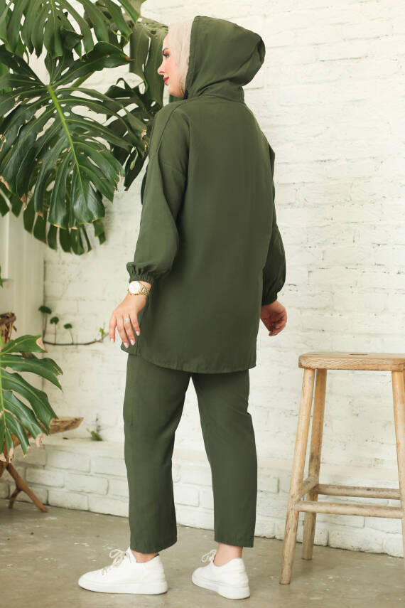 Tunik Pantolon İkİli Takım Haki - 27290 - 4