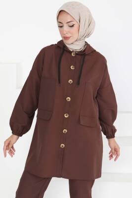 Tunik Pantolon İkİli Takım Kahve - 27290 - 2
