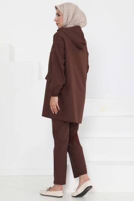 Tunik Pantolon İkİli Takım Kahve - 27290 - 6