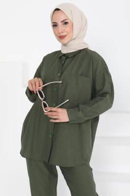 Tunık Pantolon İkili Takım Koyu Haki - 27086 - 2