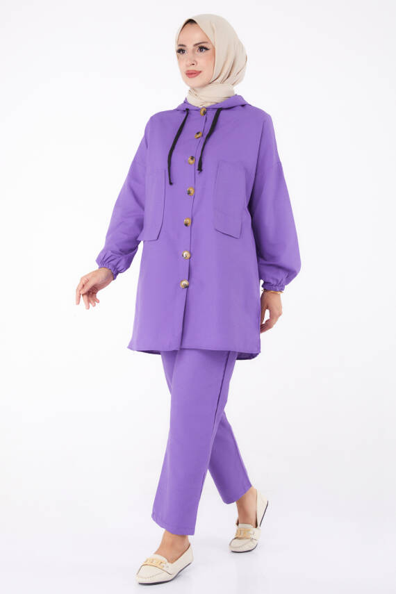 Tunik Pantolon İkİli Takım Lila - 27290 - 1