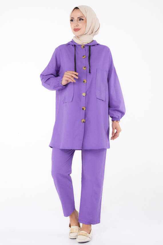 Tunik Pantolon İkİli Takım Lila - 27290 - 2