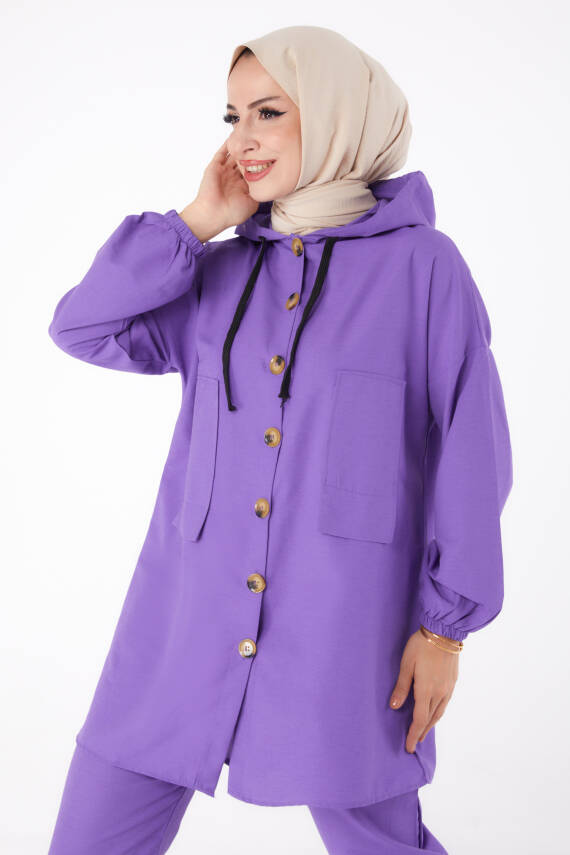 Tunik Pantolon İkİli Takım Lila - 27290 - 3