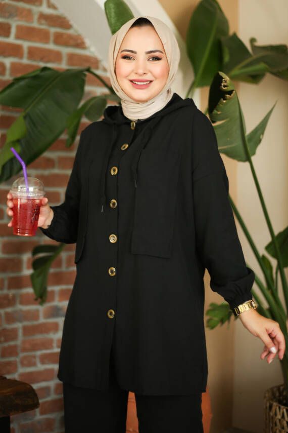 Tunik Pantolon İkİli Takım Siyah - 27290 - 2