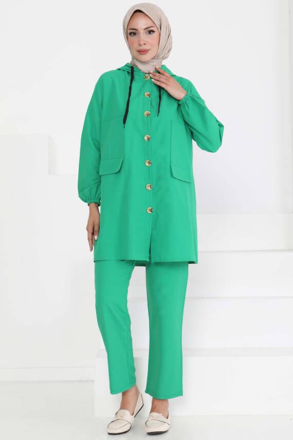 Tunik Pantolon İkİli Takım Yesil - 27290 - 4