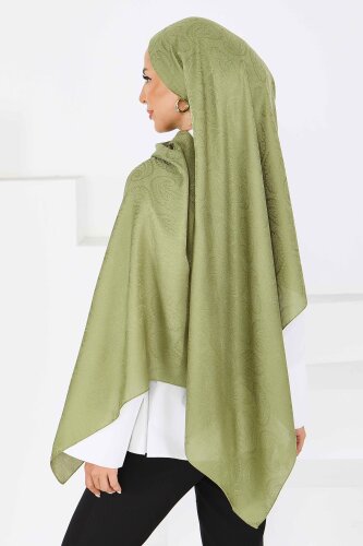 Vintage Monagram Şal Haki - 27593 - 3