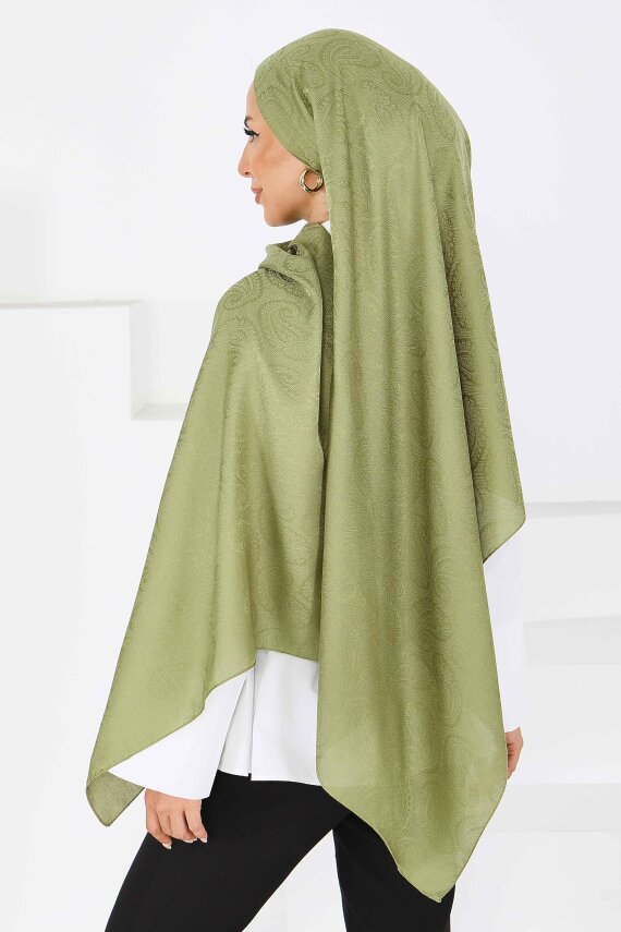 Vintage Monagram Şal Haki - 27593 - 3