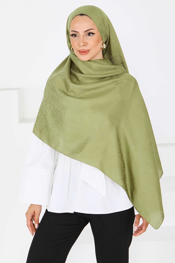 Vintage Monagram Şal Haki - 27593 - 2