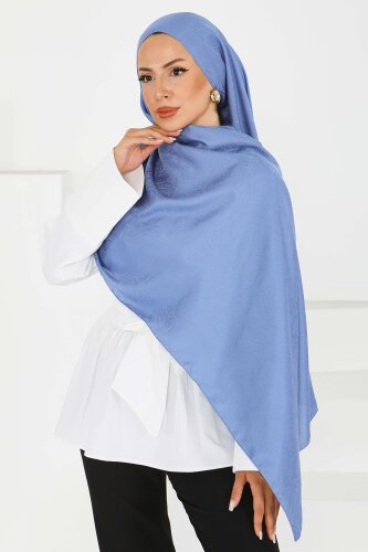 Vintage Monagram Şal Indigo - 27593 - 3