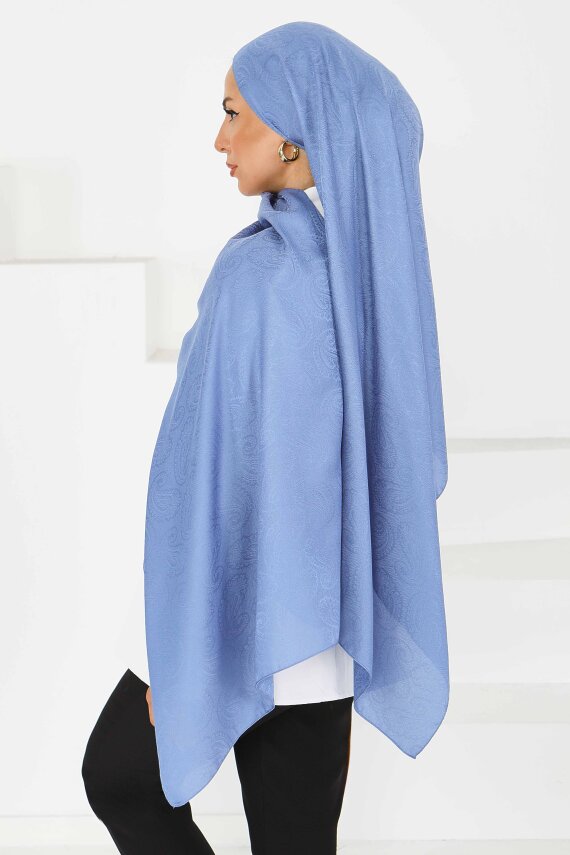 Vintage Monagram Şal Indigo - 27593 - 5