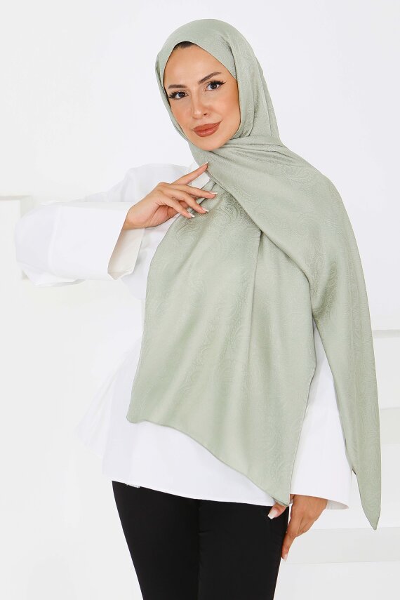 Vintage Monagram Şal Mint - 27593 - 1