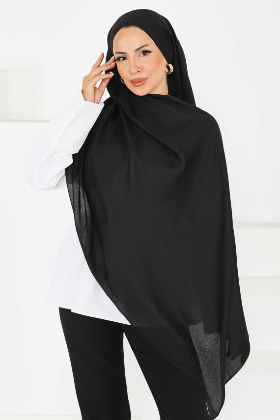 Vintage Monagram Şal Siyah - 27593 - 1