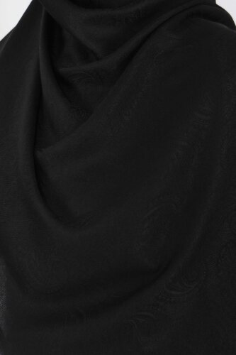 Vintage Monagram Şal Siyah - 27593 - 4
