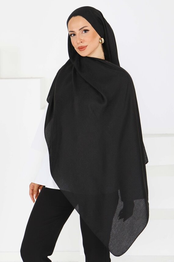 Vintage Monagram Şal Siyah - 27593 - 2