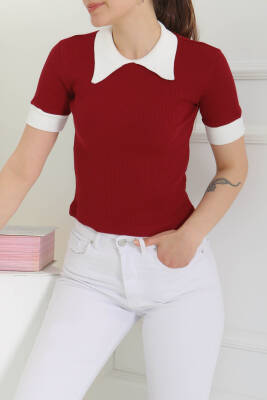 Yaka Garnili Crop Bordo - 27139 