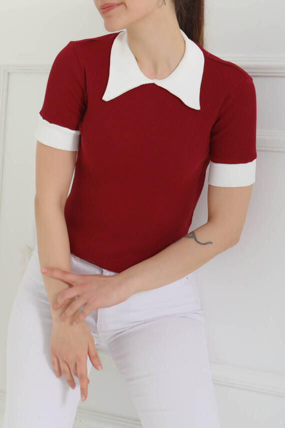 Yaka Garnili Crop Bordo - 27139 - 2