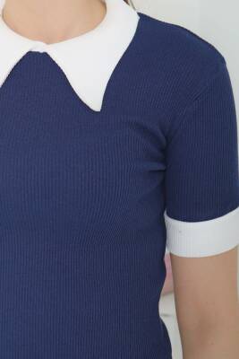 Yaka Garnili Crop Lacivert - 27139 - 8
