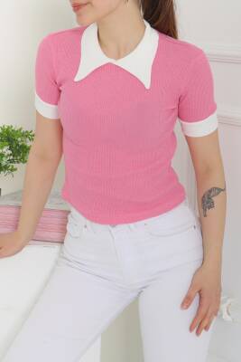 Yaka Garnili Crop Pembe - 27139 - 3