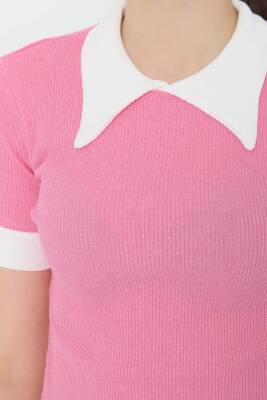 Yaka Garnili Crop Pembe - 27139 - 4