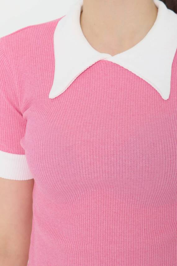 Yaka Garnili Crop Pembe - 27139 - 4